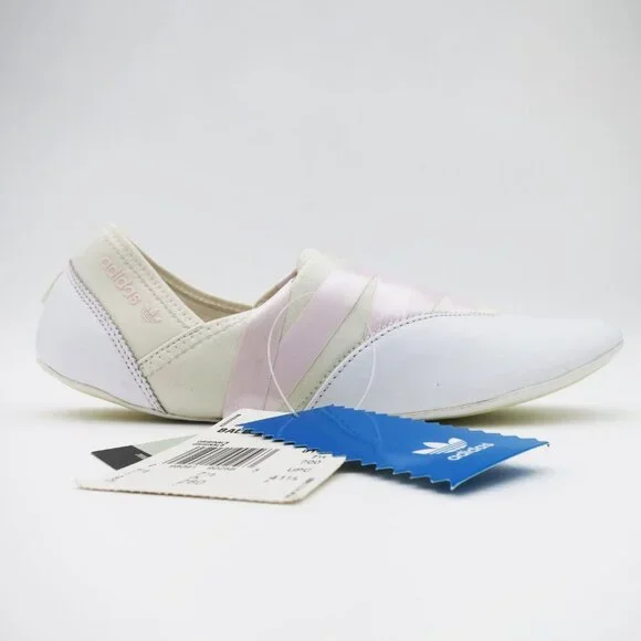 RARE Adidas Ballet Fu Low White Light Pink Ribbon Size 9 2012 - Picture 2 of 15